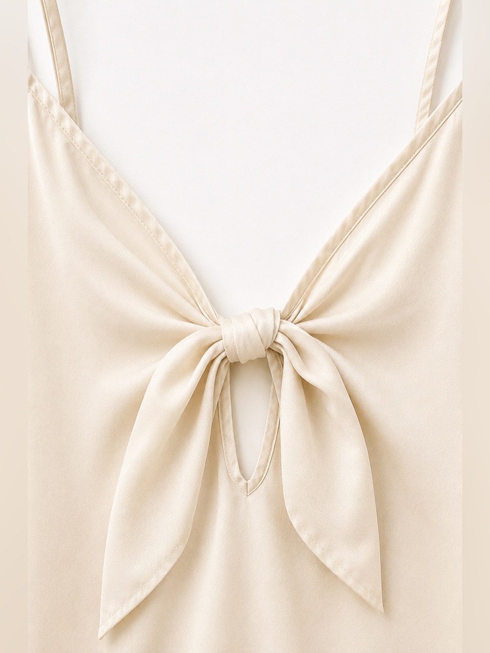 Sexy Silk Ivory White Camisole Tank Top Minimalist Chic Medium Stillwater Shirt - Picture 5 of 10